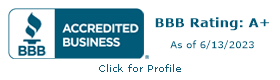 Better Business Bureau Icon with A+ Rating